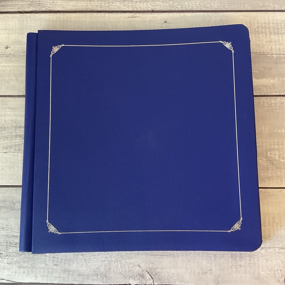 Creative Memories 12 X 12 Album Blue Natural Pages Silver Foil Original Style